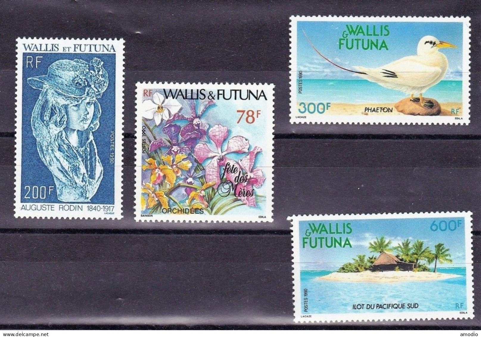 Wallis Et Futuna YT 395, 397/9 Oiseaux, Rodin + PA 206 / 207  N** MNH - Unused Stamps