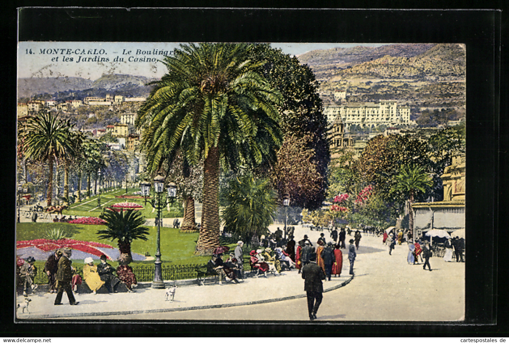 AK Monte-Carlo, Le Boulingrin Et Les Jardins De Casino Mit Leuten  - Autres & Non Classés