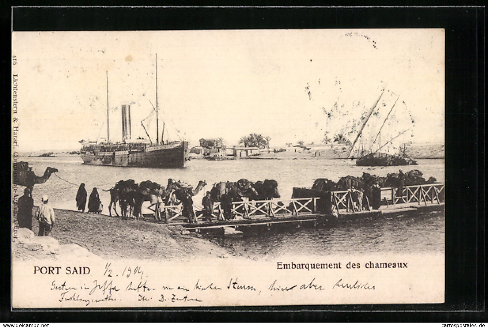 CPA Port Said, Embarquement Des Chameaux  - Autres & Non Classés