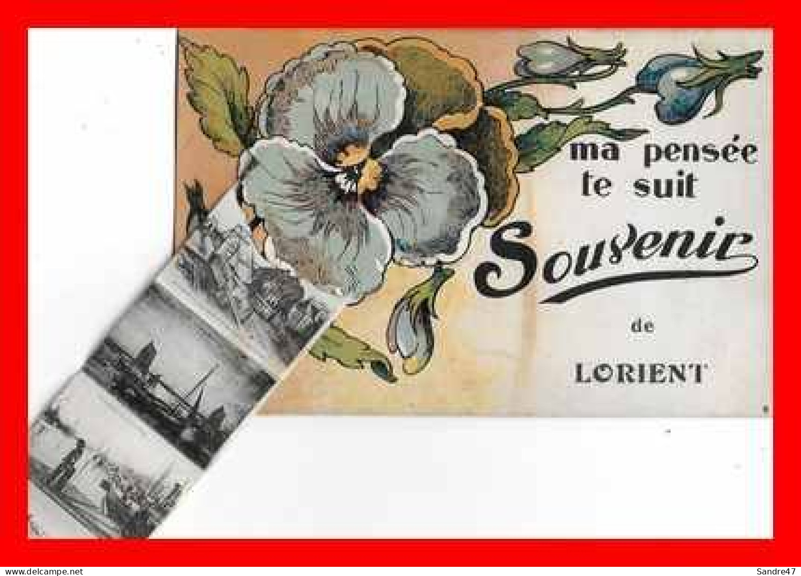 CPA (56) LORIENT. Ma Pensée Te Suis, Souvenir De Lorient. Carte à Système. *7973 - Mechanical