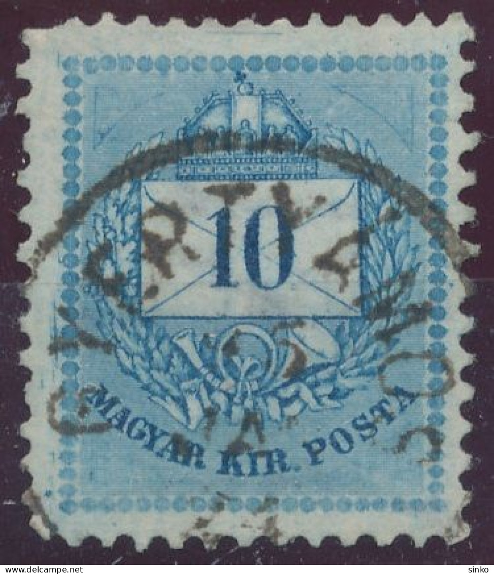 1881. Colour Number Krajcar 10kr Stamp, GYERTYAMOS - ...-1867 Préphilatélie