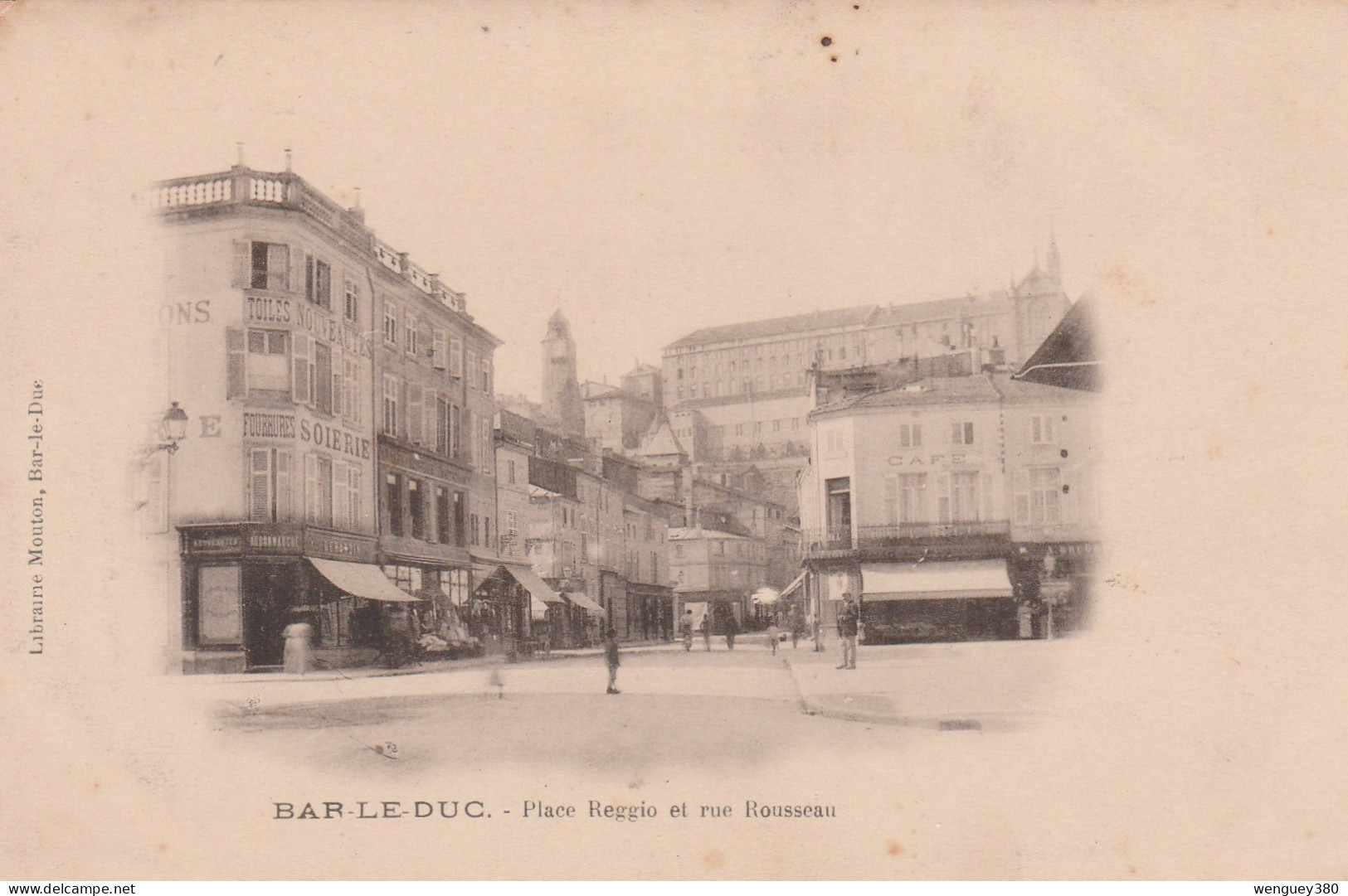 55 BAR-LE-DUC            Plage Reggio Et Rue Rousseau     Carte Nuage  TB    TB PLAN  Env. 1905    RARE - Bar Le Duc