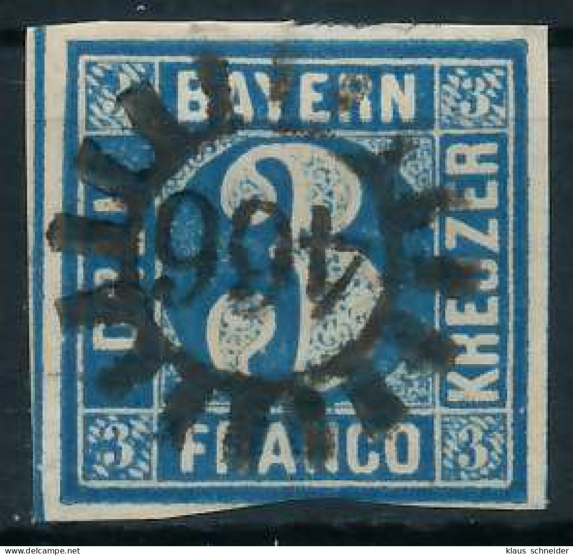 BAYERN MÜHLRADSTEMPEL AUF Nr 2II GMR 466 ZENTR- X6E7F92 - Used