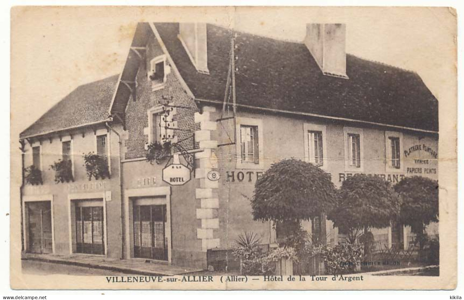 CPSM 9 X 14 Allier VILLENEUVE-sur-ALLIER Hôtel De La Tour D'Argent - Sonstige & Ohne Zuordnung