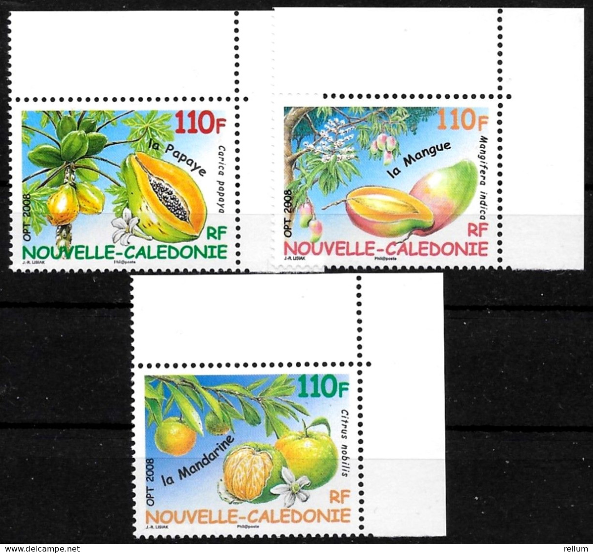 Nouvelle Calédonie 2008 - Yvert Et Tellier Nr. 1041/1043 - Michel Nr. 1458/1460 ** - Nuovi