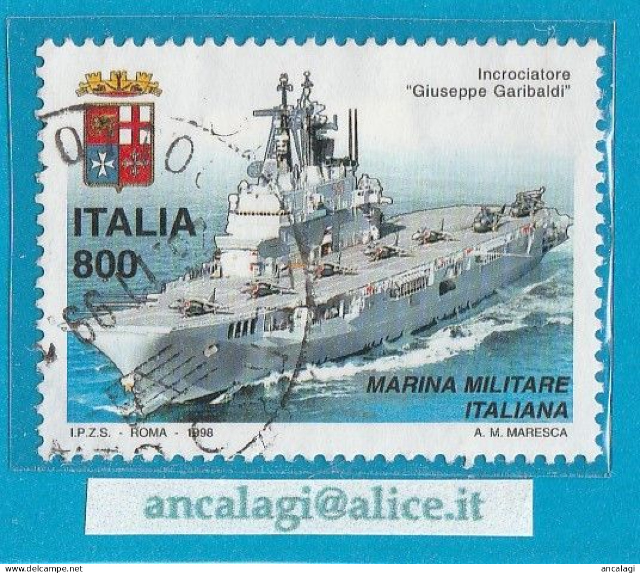 USATI ITALIA 1998 - Ref.0804 "GIORNATA DELLE FORZE ARMATE: Marina Militare" 1 Val. - - 1991-00: Usati