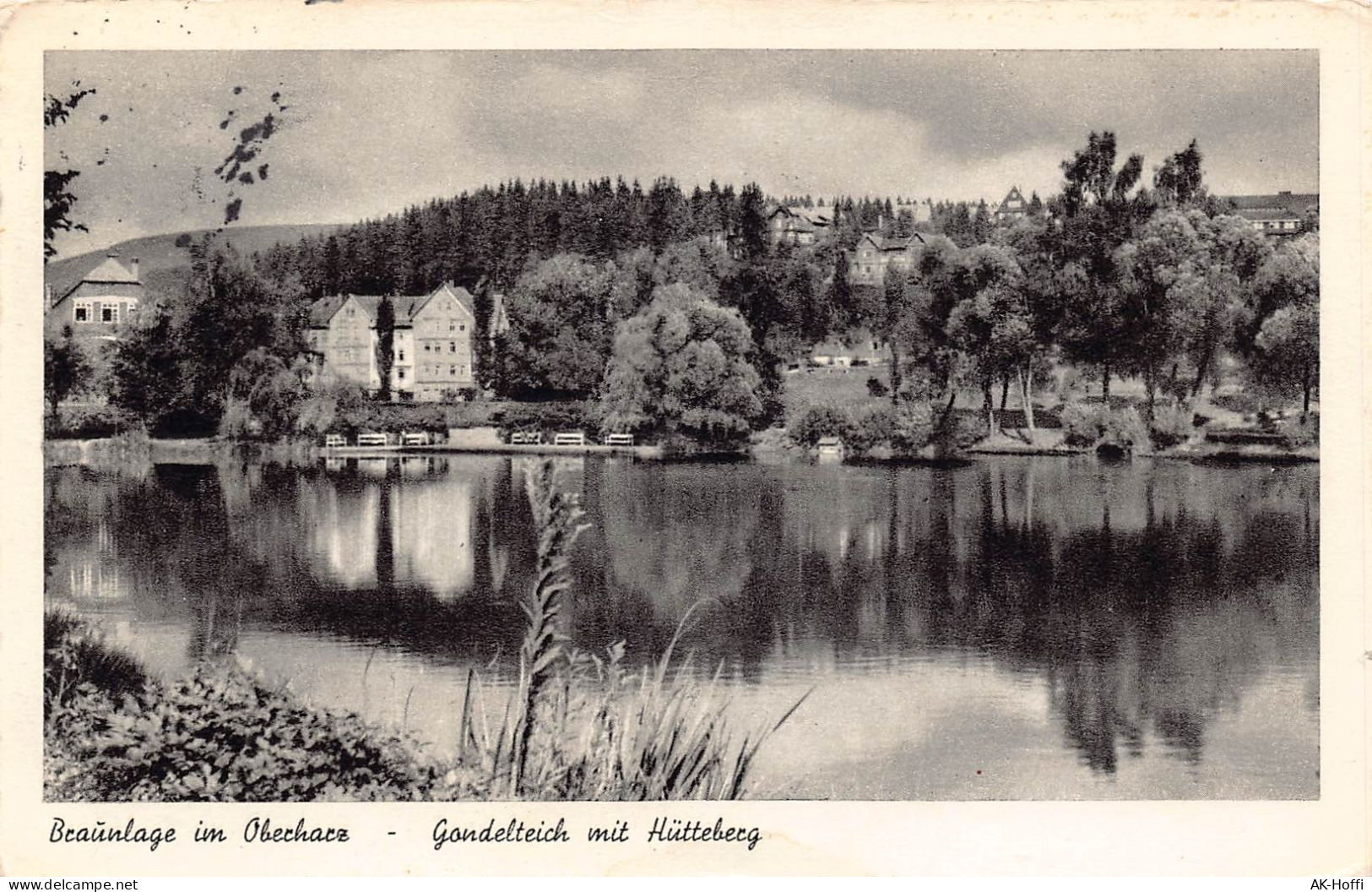 Braunlage Im Oberharz - Gondelteich Mit Hütteberg Gl.1955 - Braunlage