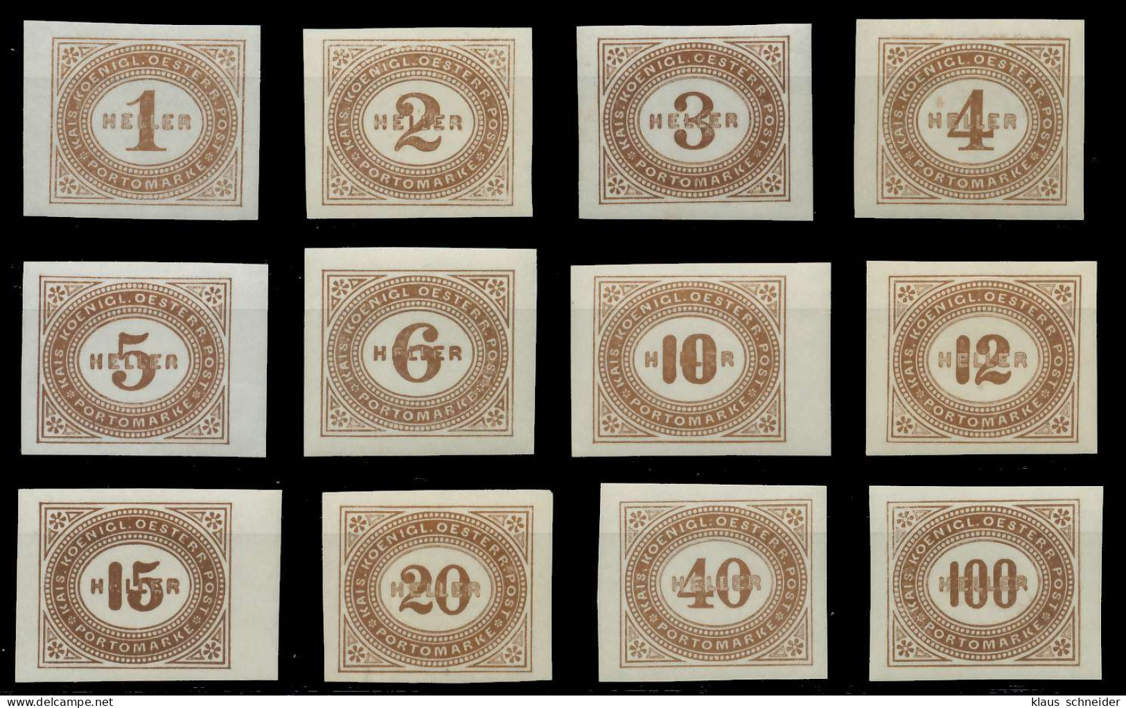 ÖSTERREICH PORTOMARKEN 1899 Nr 10-21 Postfrisch X7428D2 - Taxe