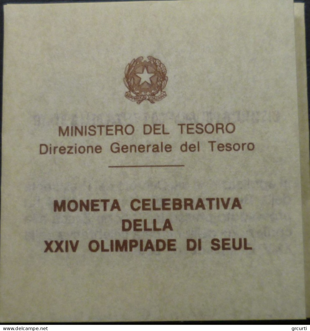 Italia - 500 Lire 1988 - Olimpiadi Di Seul - 500 Liras