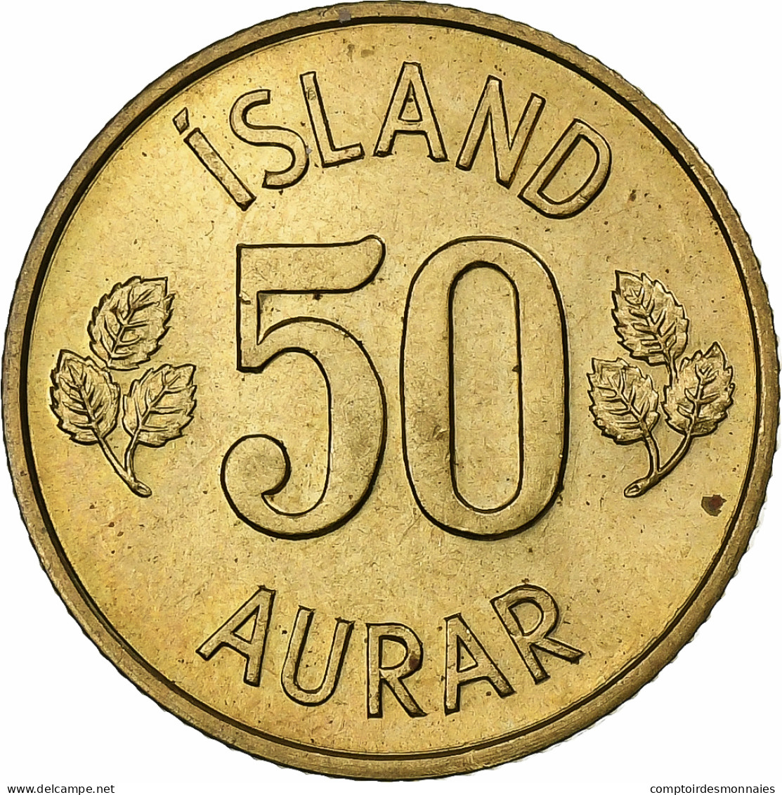 Islande, 50 Aurar, 1974, Nickel-Cuivre, SPL, KM:17 - Island