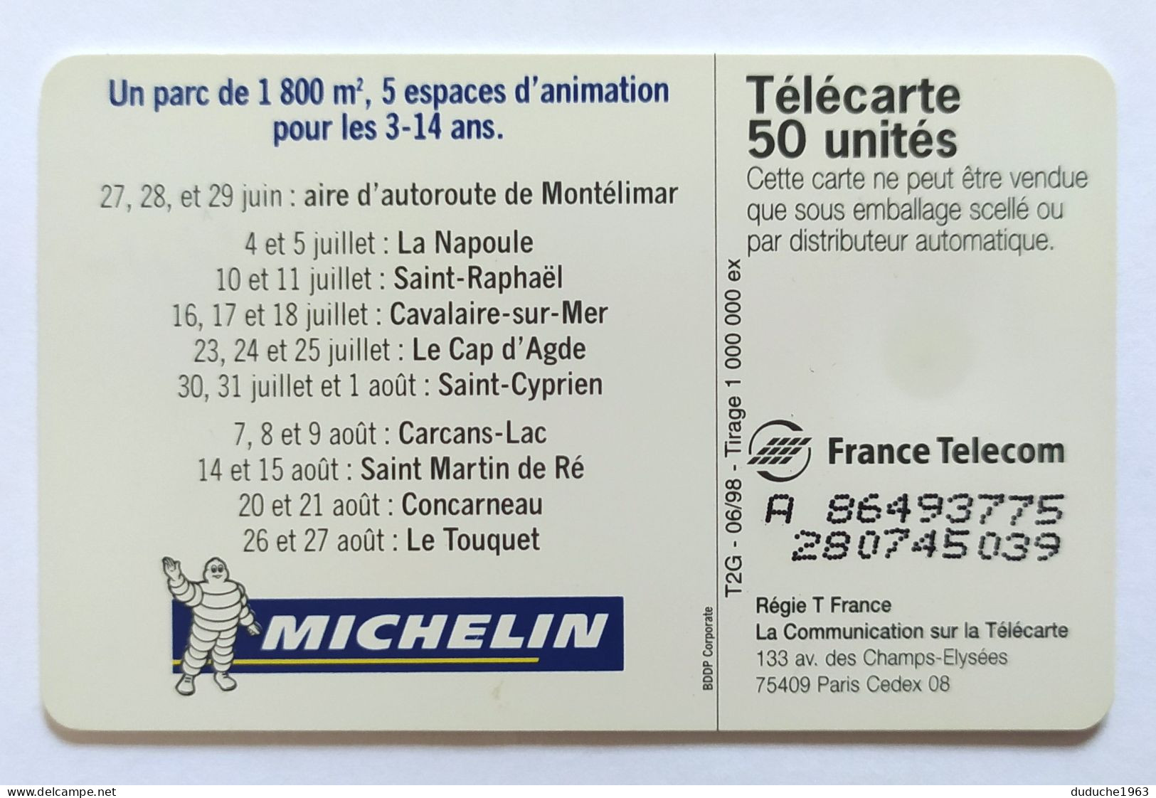 Télécarte France - Michelin - Unclassified