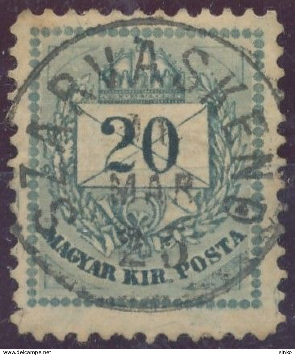 1881. Colour Number Krajcar 20kr Stamp, SZARVASKEND - ...-1867 Prefilatelia