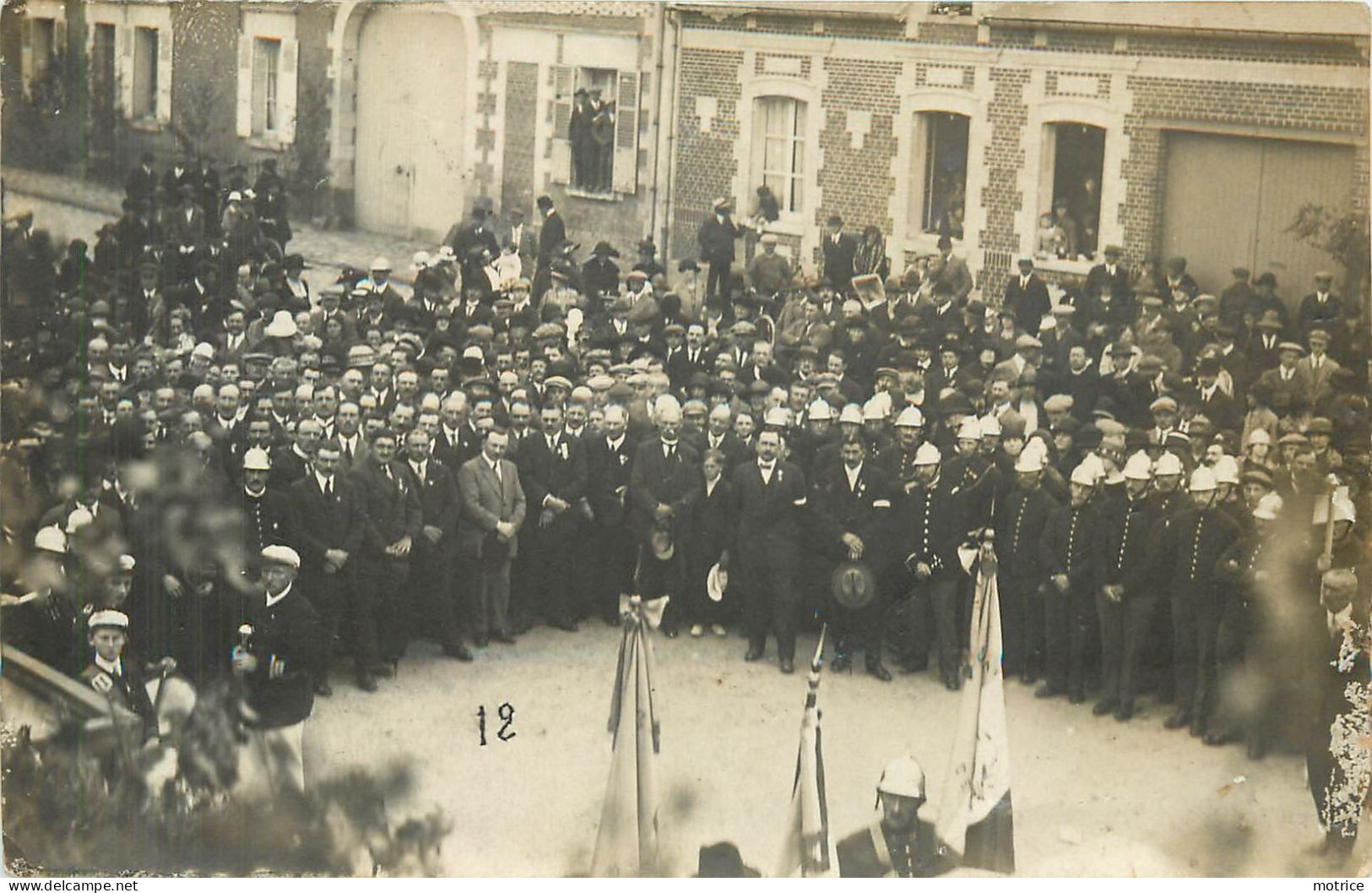 GUISCARD - Carte Photo, Remise De Croix De Guerre 22/07/1923,Pompiers, Carte à Localiser Dans La Ville. - Guiscard