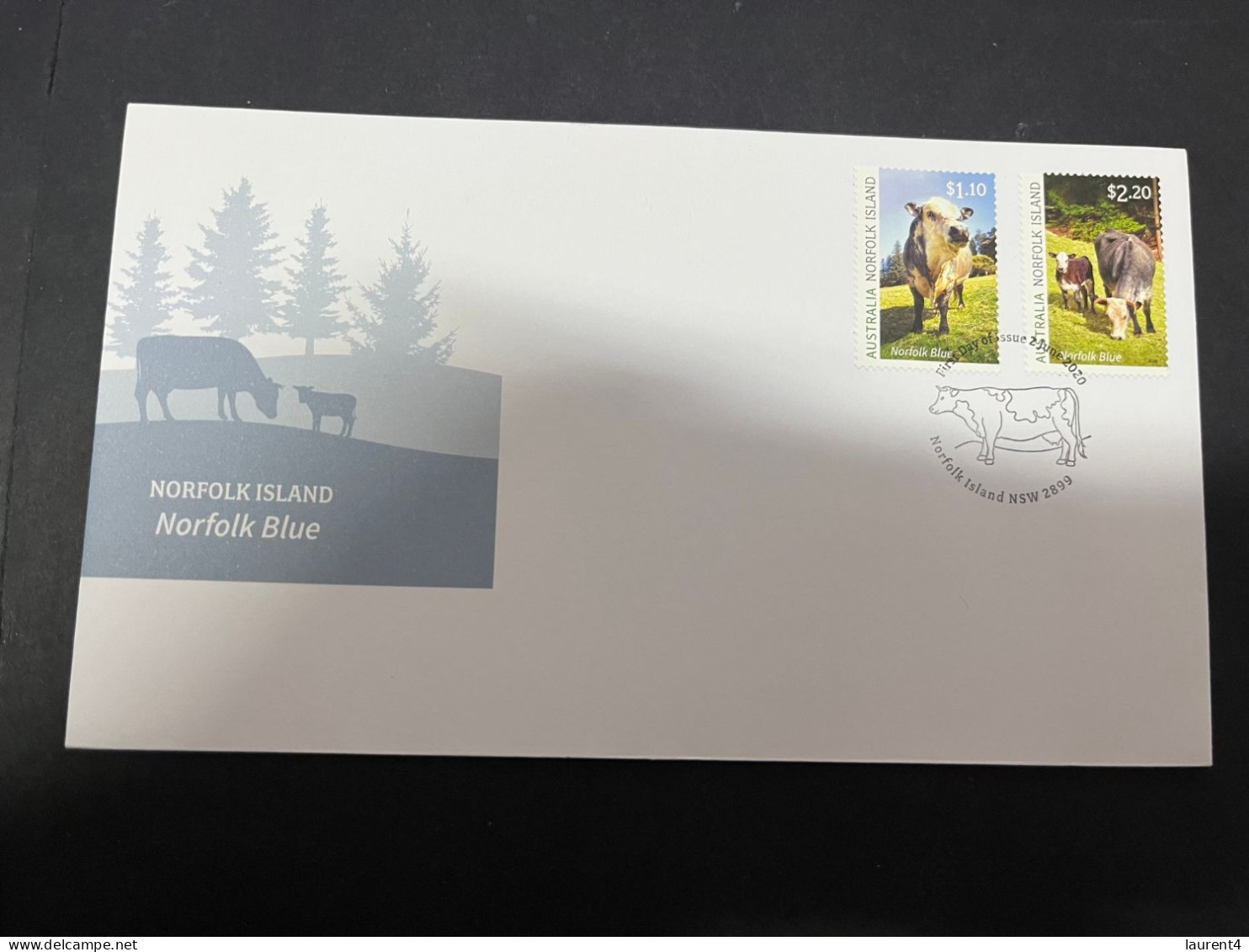 18-4-2024 (2 Z 25 A) Australia Norfolk Island FDC - Cows 2020 - Norfolk Island