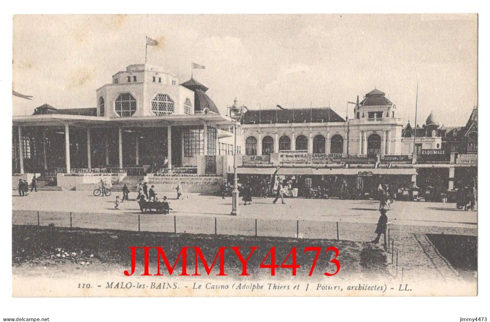 CPA - MALO-les-BAINS - Le Casino ( Rue Bien Animée ) N° 110 - L L - Imp Lévy Et Neurdein - Malo Les Bains
