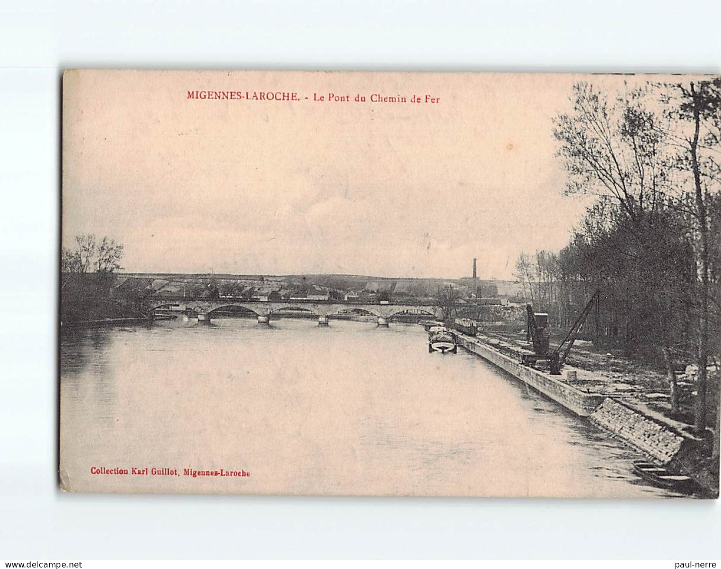 MIGENNES LAROCHE : Le Pont Du Chemin De Fer - état - Migennes