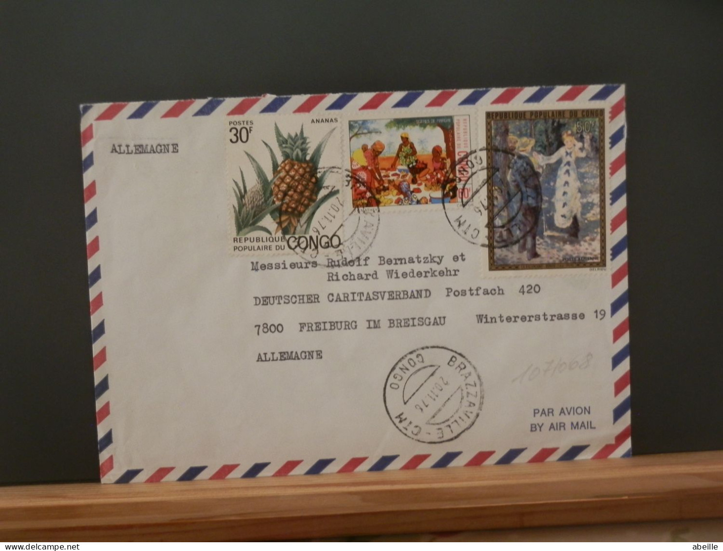 107/068 LETTRE  CONGO  BRAZZA  1976 - Gebraucht