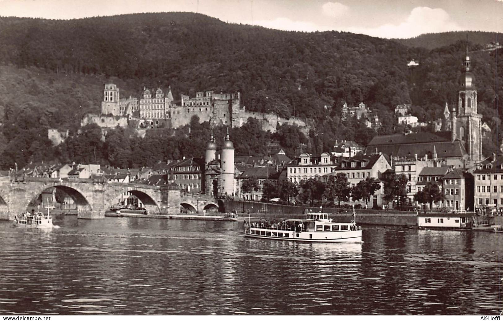 Heidelberg Am Neckar, Alte Brücke Mit Schloss, Dampfer - Heidelberg