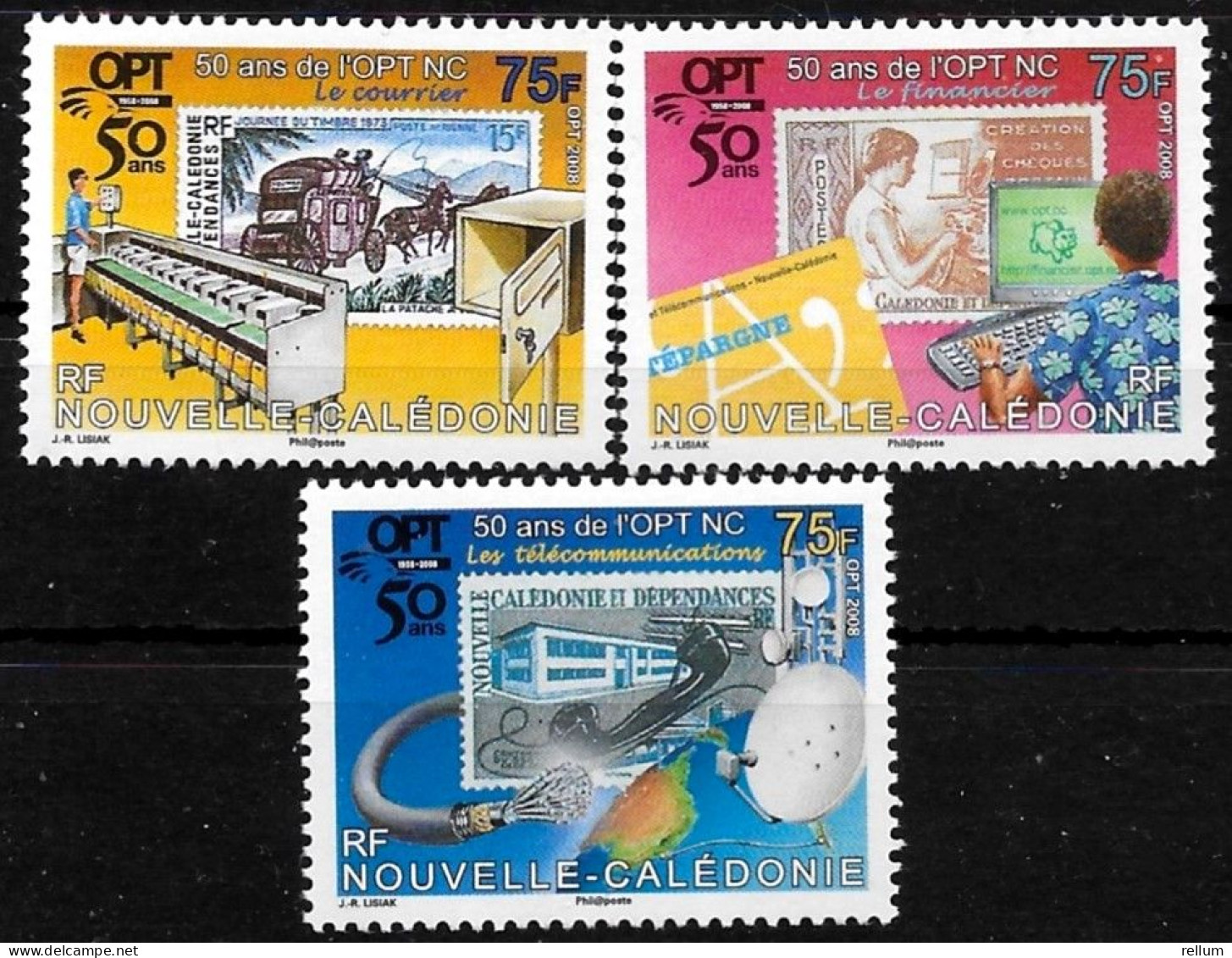 Nouvelle Calédonie 2008 - Yvert Et Tellier Nr. 1045/1047 - Michel Nr. 1473/1475 ** - Unused Stamps