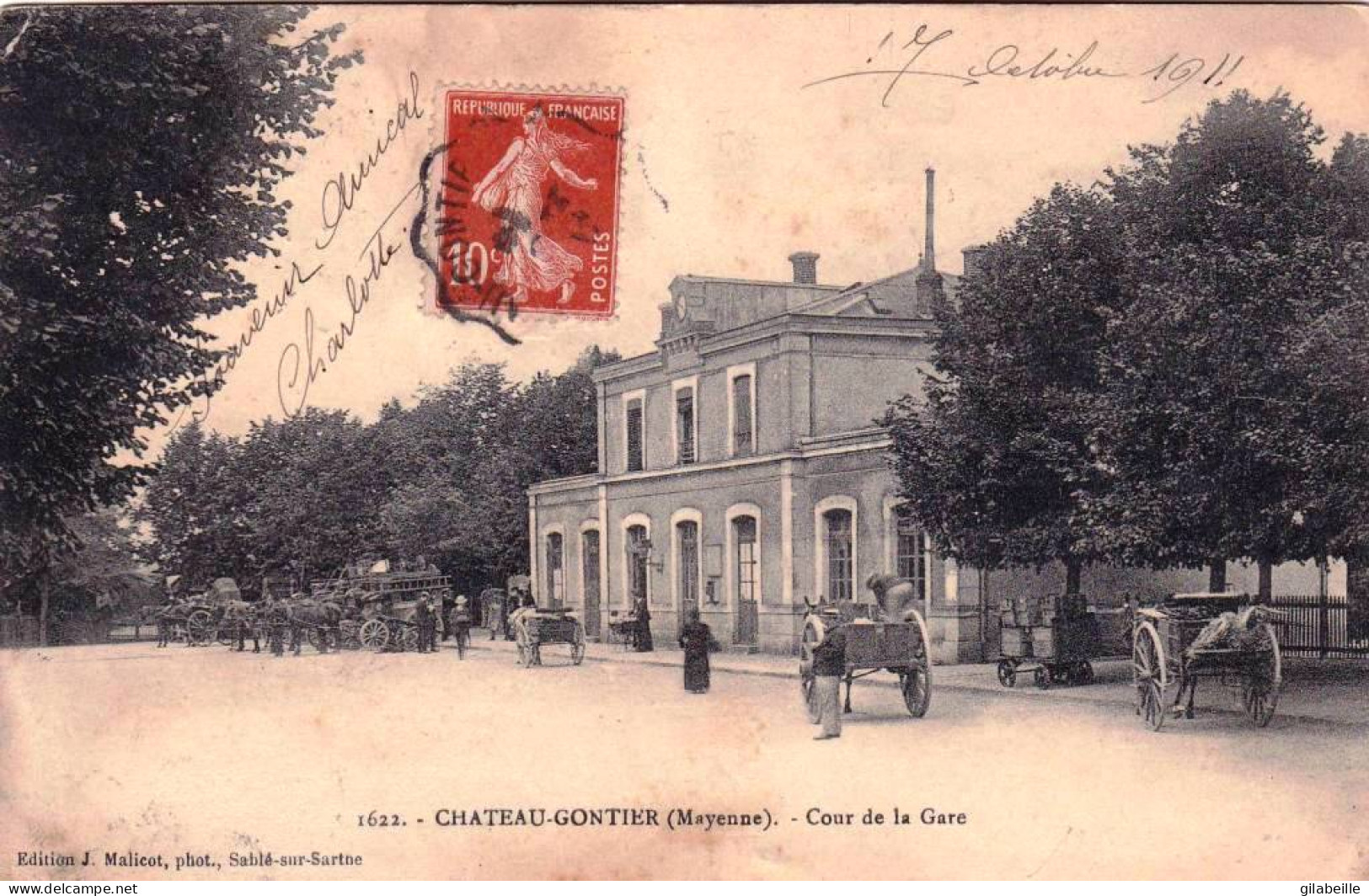 53 - Mayenne -  CHATEAU GONTIER - Cour De La Gare - Chateau Gontier