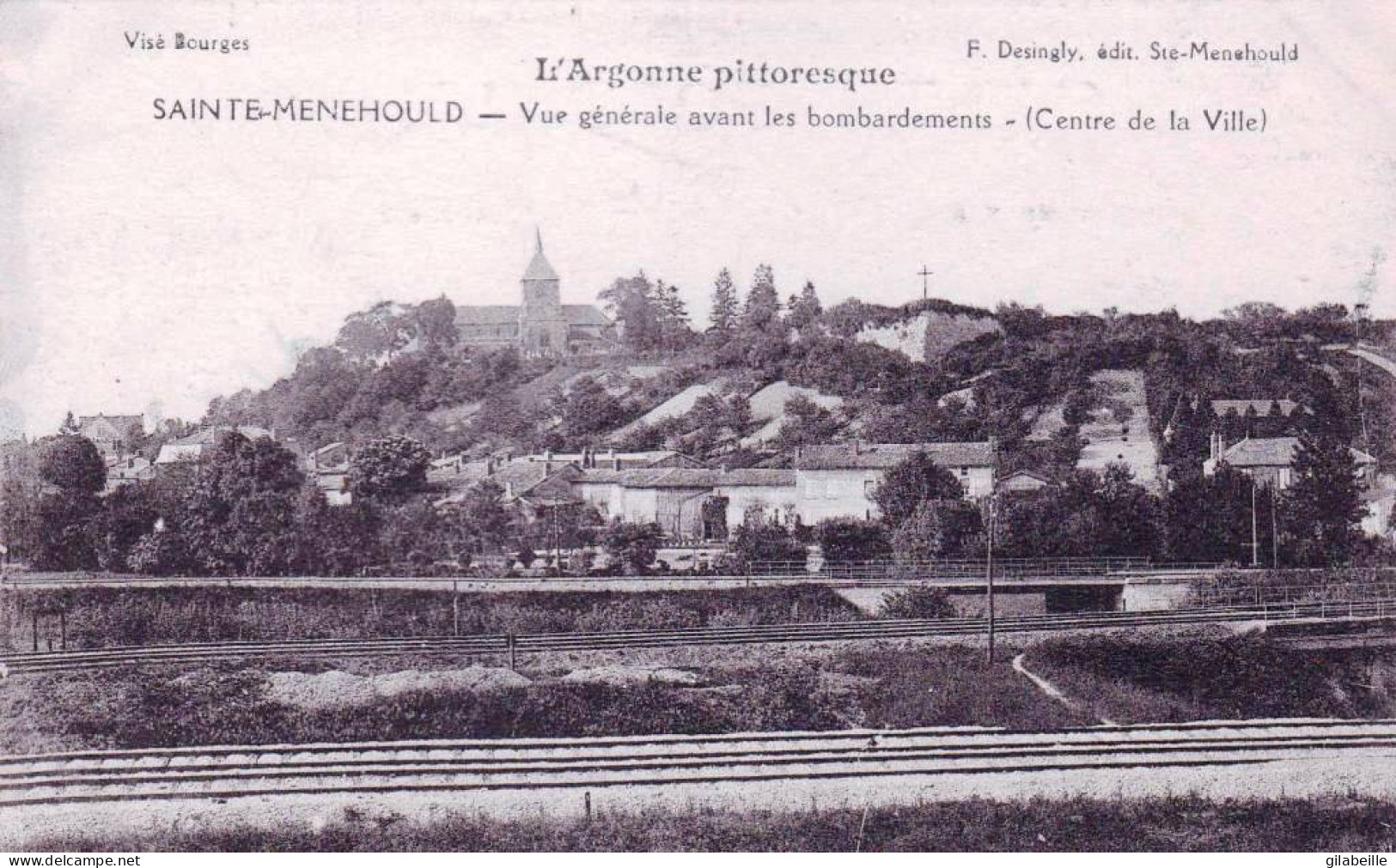 51 - Marne -  SAINTE MENEHOULD -  Le Centre Ville - Vue Generale Avant Les Bombardements - Sainte-Menehould