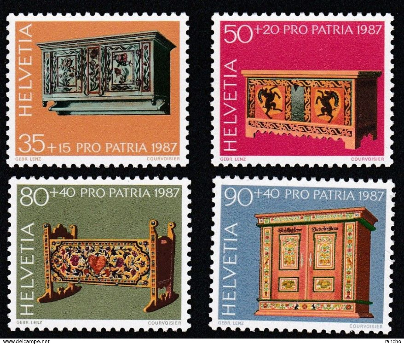 ** PRO/P. 1987. COLLECTION SERIE TIMBRES NEUFS A/GOMME C/.S.B.K. Nr:B215/18. Y&TELLIER Nr:1276/79. MICHEL Nr:1345/48.** - Neufs