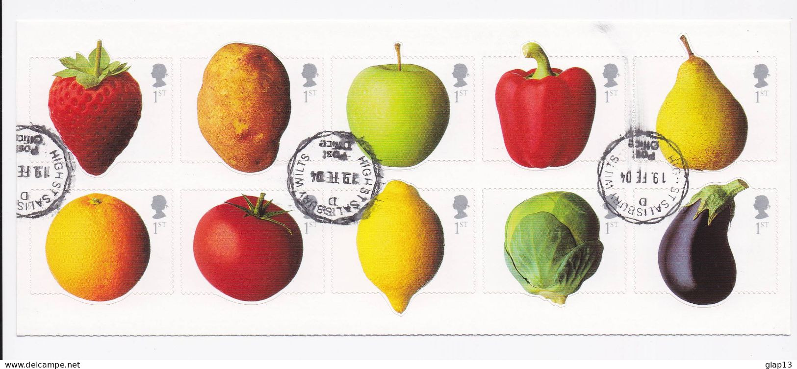 GRANDE-BRETAGNE 2003 TIMBRE N°2415/24 OBLITERE FRUITS ET LEGUMES - Used Stamps