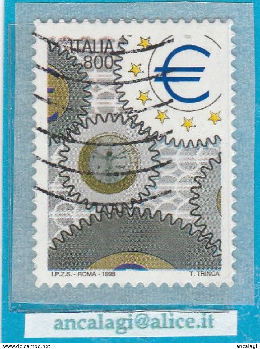 USATI ITALIA 1998 - Ref.0805B "Italia 98: GIORNATA DELL'EUROPA" 1 Val. Su Carta AUTOADESIVA - - 1991-00: Used