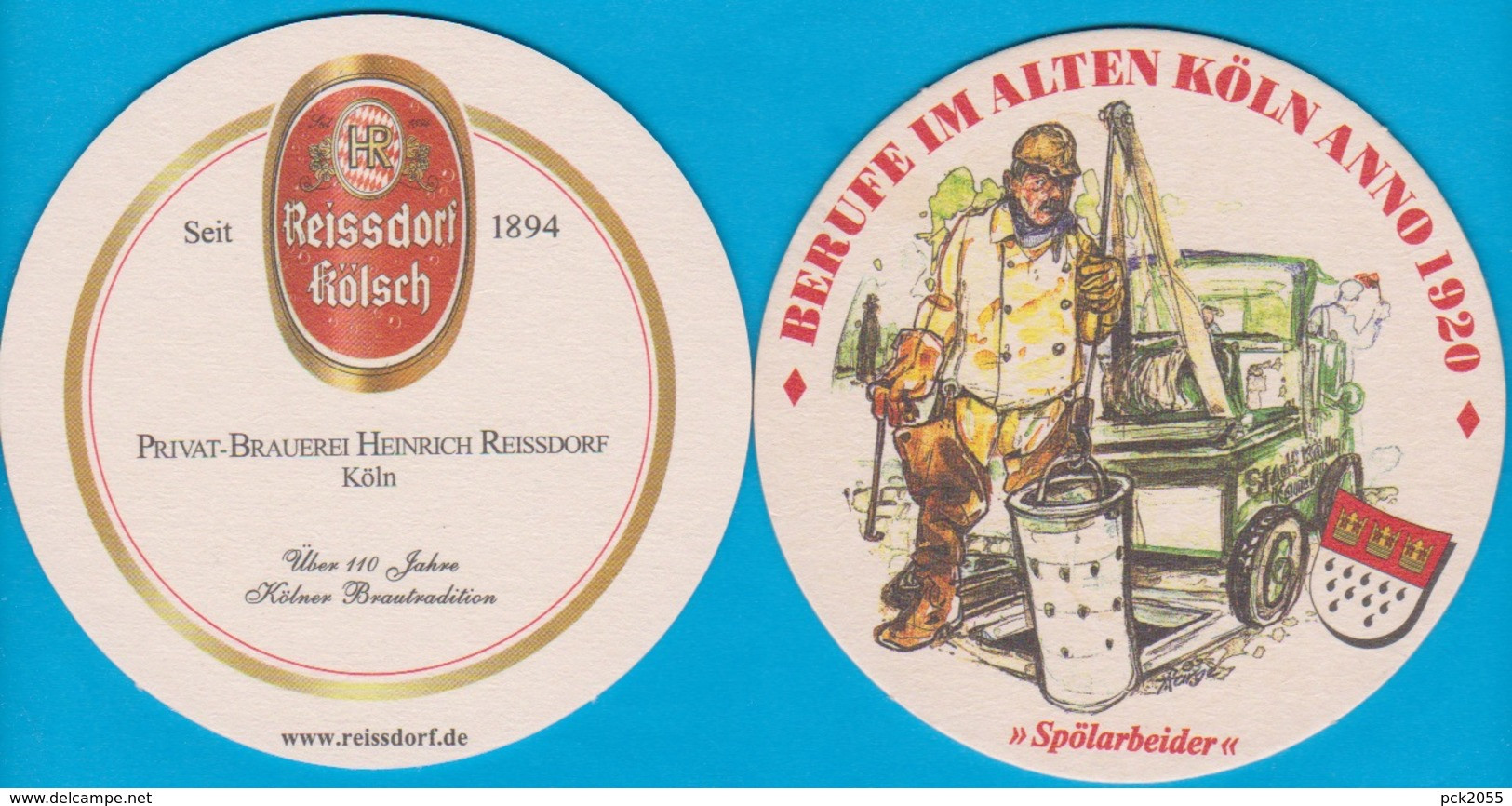 Privat-Brauerei Heinrich Reissdorf ( Bd 2455 ) Berufe Im Alten Köln - Beer Mats