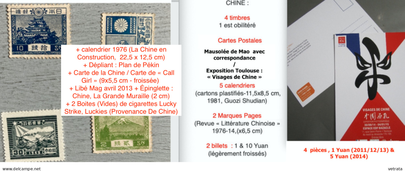 CHINE : 1 Album, 1 Guide & 1 Revue. CHINE (Larousse-Monde & Voyages-1988) / Guide Hachette Visa : À Pékin & En Chine, 19 - Wholesale, Bulk Lots