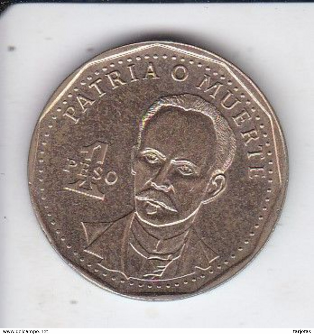 MONEDA DE CUBA DE 1 PESO DEL AÑO 1992 DE JOSE MARTI (COIN) - Cuba