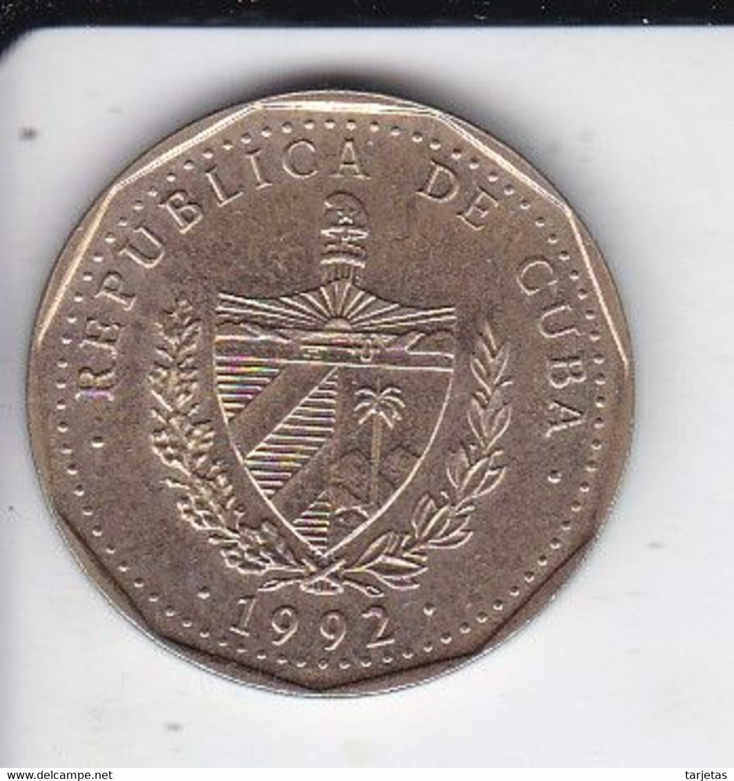 MONEDA DE CUBA DE 1 PESO DEL AÑO 1992 DE JOSE MARTI (COIN) - Kuba