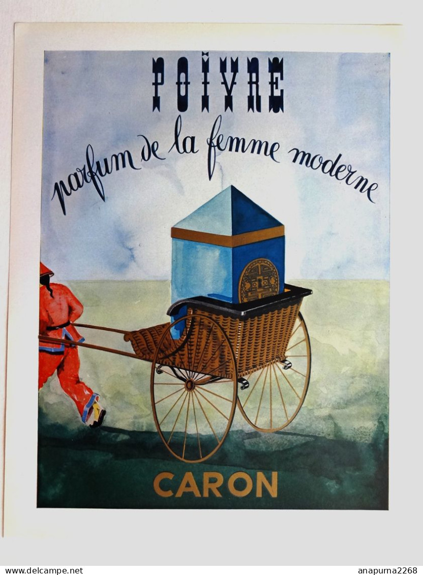 PUBLICITE....PARFUM CARON.....POIVRE....POUSSE-POUSSE CHINOIS - Advertising