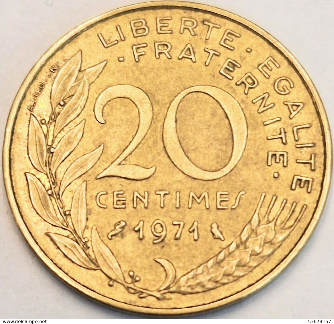 France - 20 Centimes 1971, KM# 930 (#4257) - 20 Centimes