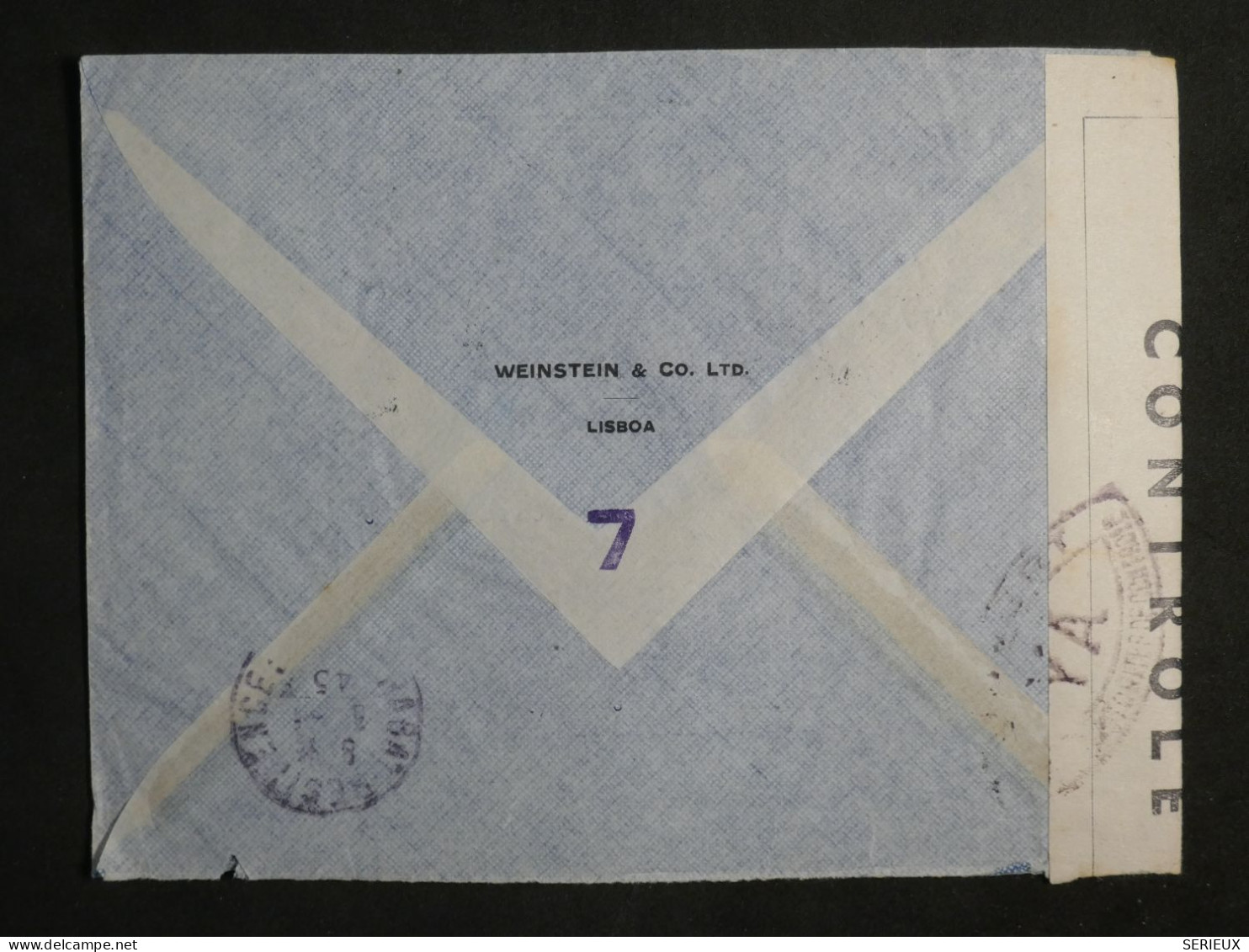 DN9 PORTUGAL  LETTRE CENSUREE RARE DESTINATION 1943  LISBOA  A  RABAT MAROC + AFF.  INTERESSANT++ - Cartas & Documentos