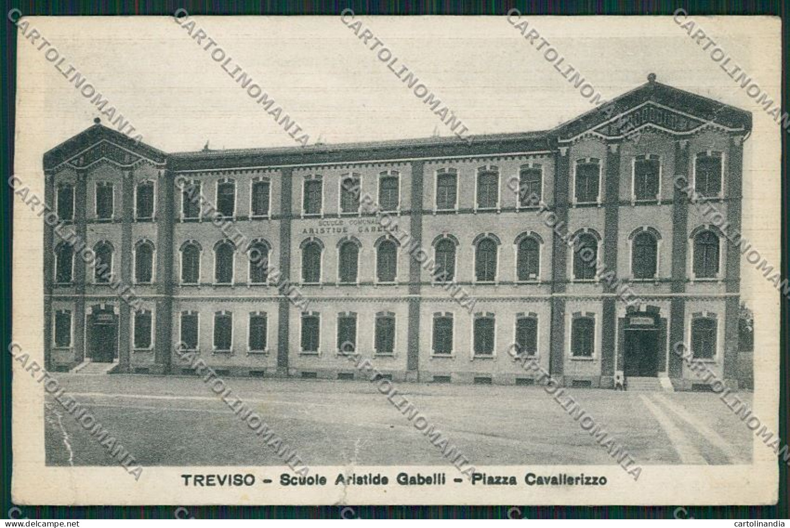 Treviso Città Scuole Aristide Gabelli PIEGHE Cartolina ZC1483 - Treviso