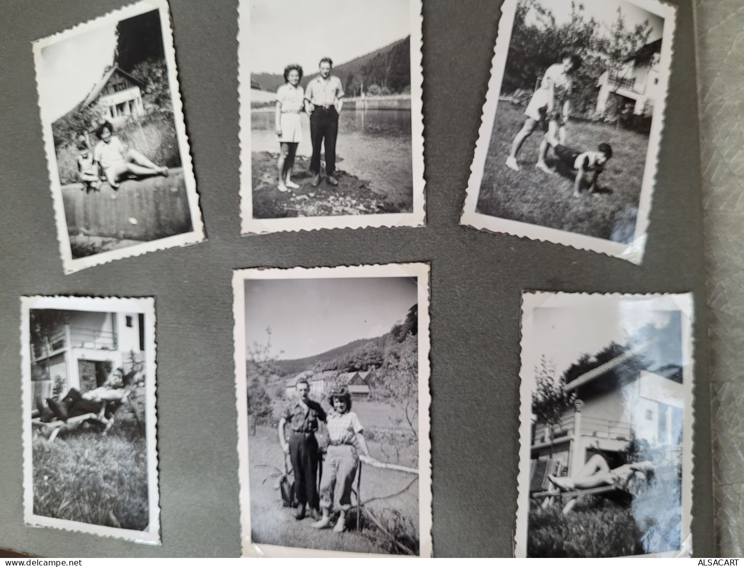 Album Photo De Famille Region Alsace , Vosges Du Nord , Plus Petite Archive De Cartes Photo Militaire - Albums & Collections