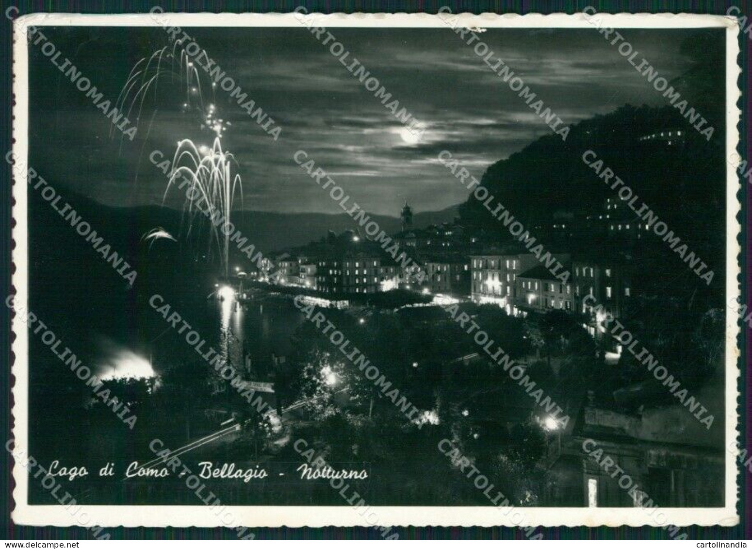 Como Bellagio Fuochi D'Artificio Lago Di Como Foto FG Cartolina KB4446 - Como