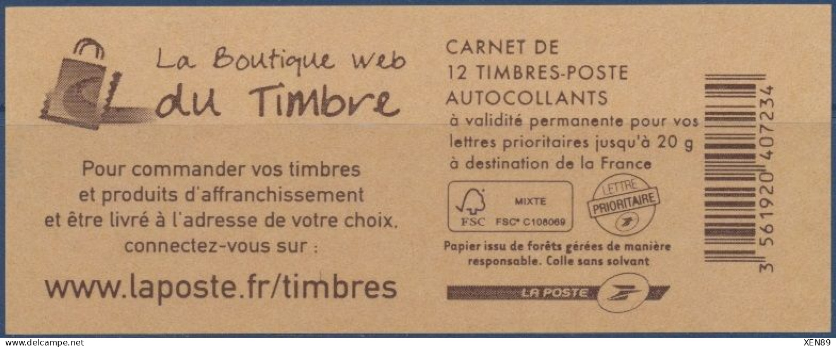 CARNET 4197 - C14 - Marianne De Lamouche - La Boutique WEB Du Timbre - Moderne : 1959-...