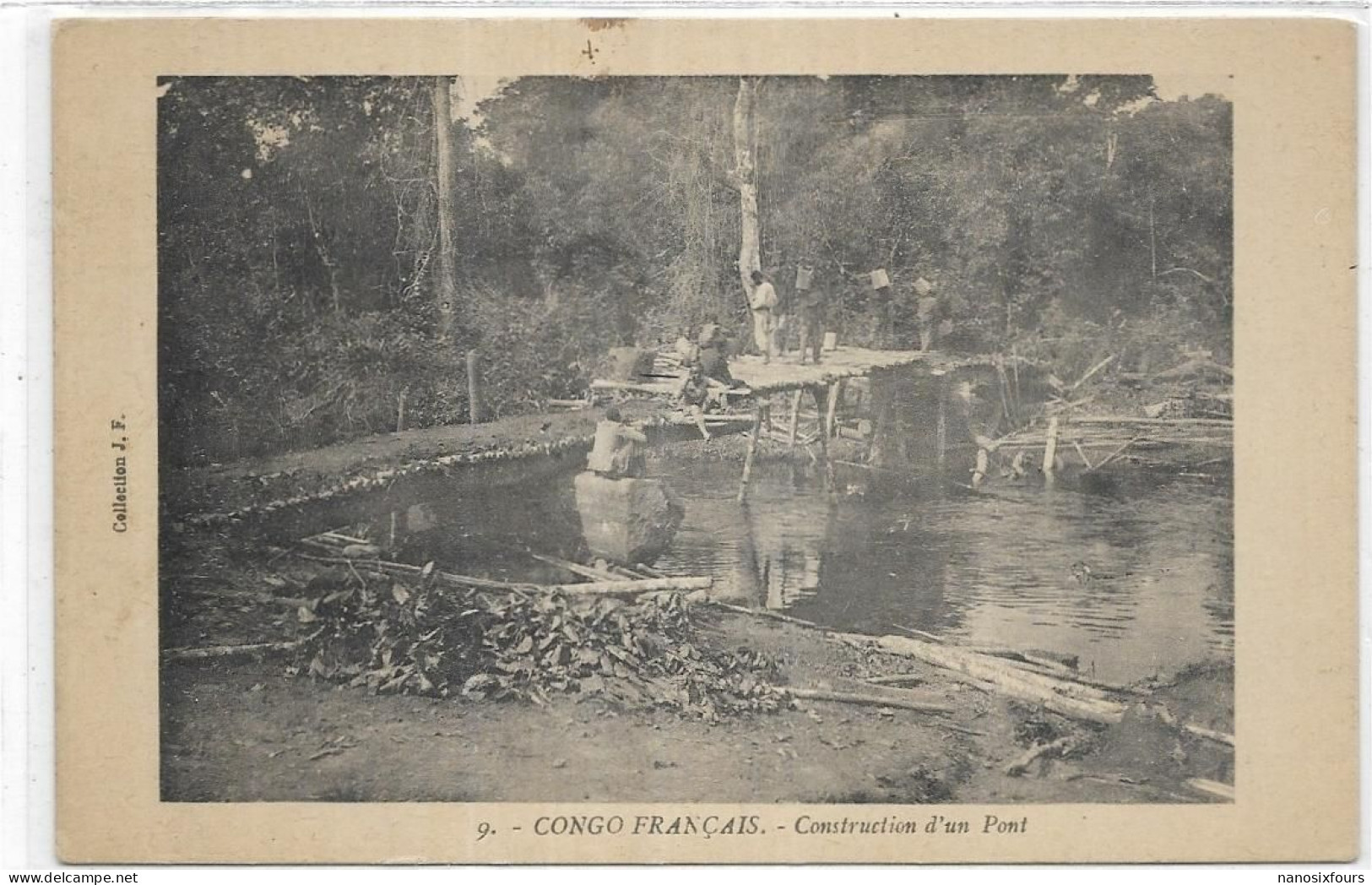 AFRIQUE CONGO FRANCAIS.  CONSTRUCTION D UN PONT - French Congo