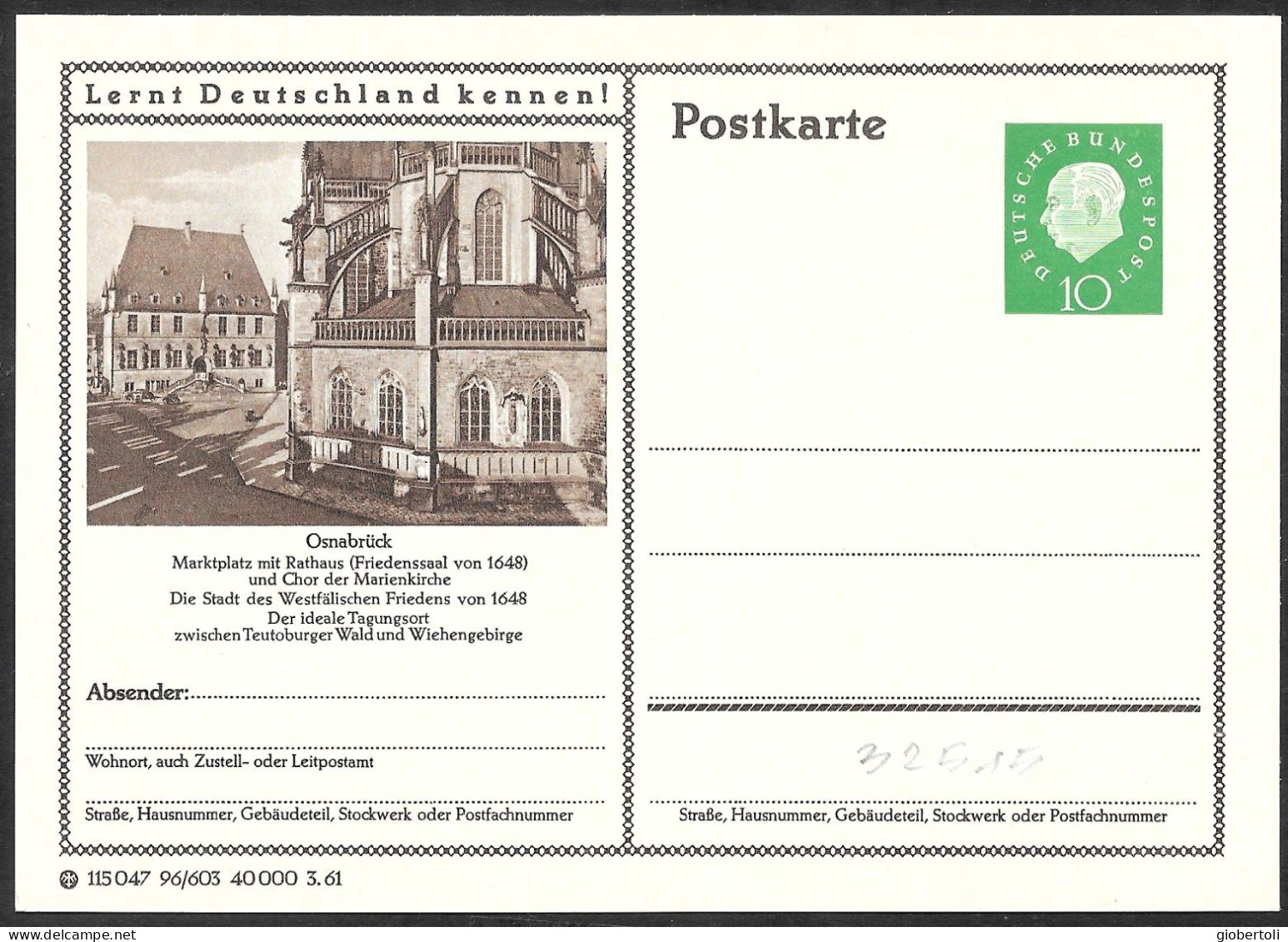 Germania/Germany/Allemagne: Intero, Stationery, Entier, Municipio, Town Hall, Hôtel De Ville - Other & Unclassified