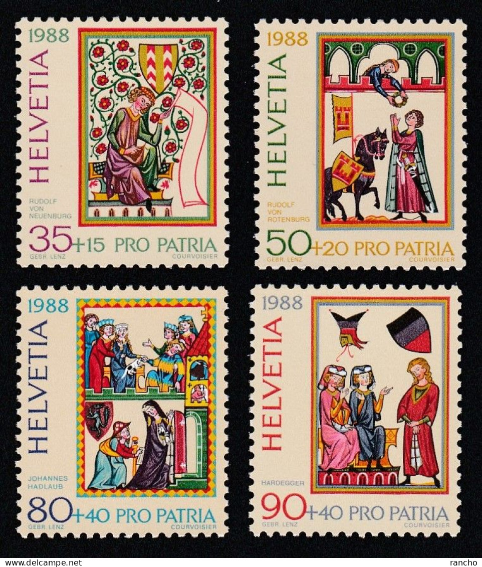 ** PRO/P. 1988. COLLECTION SERIE TIMBRES NEUFS A/GOMME C/.S.B.K. Nr:B219/22. Y&TELLIER Nr:1300/03. MICHEL Nr:1372/75.** - Ungebraucht