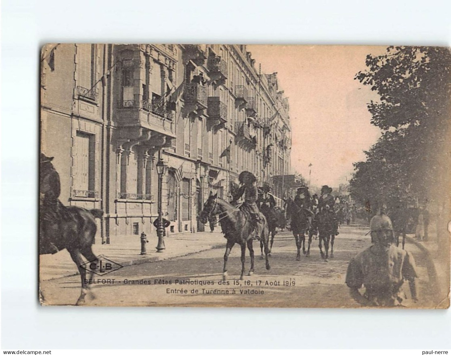 BELFORT : Grande Fêtes Patriotiques D'Août 1919, Entrée De Turenne à Valdoie - état - Belfort - Stadt