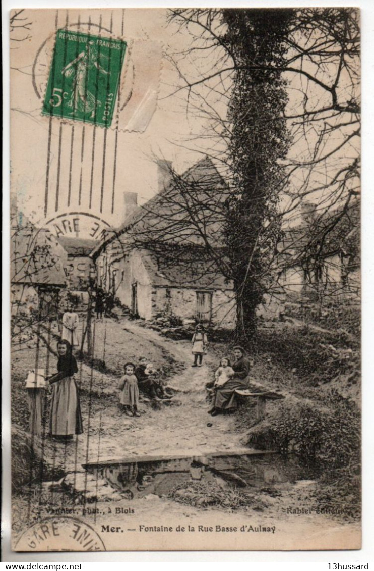 Carte Postale Ancienne Mer - Fontaine De La Rue Basse D'Aulnay - Mer