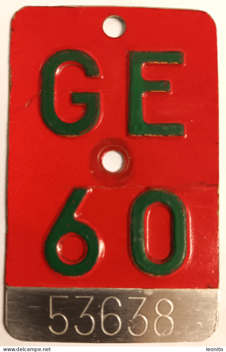 Velonummer Genf Genève GE 60 - Plaques D'immatriculation