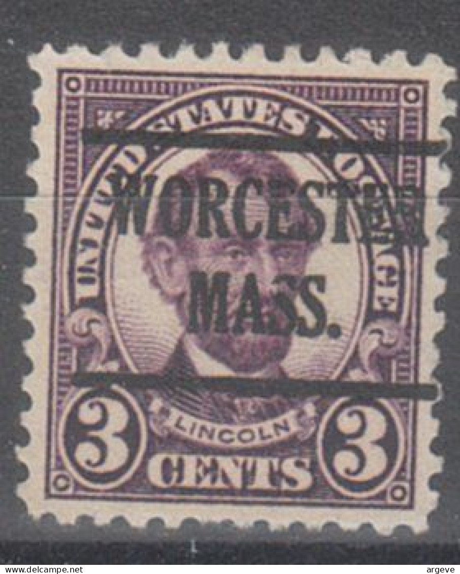 USA Precancel Vorausentwertungen Preo Locals Massachusetts, Worcester 555-225 - Préoblitérés