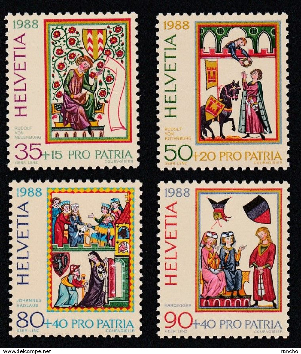 ** PRO/P. 1988. COLLECTION SERIE TIMBRES NEUFS A/GOMME C/.S.B.K. Nr:B219/22. Y&TELLIER Nr:1300/03. MICHEL Nr:1372/75.** - Neufs