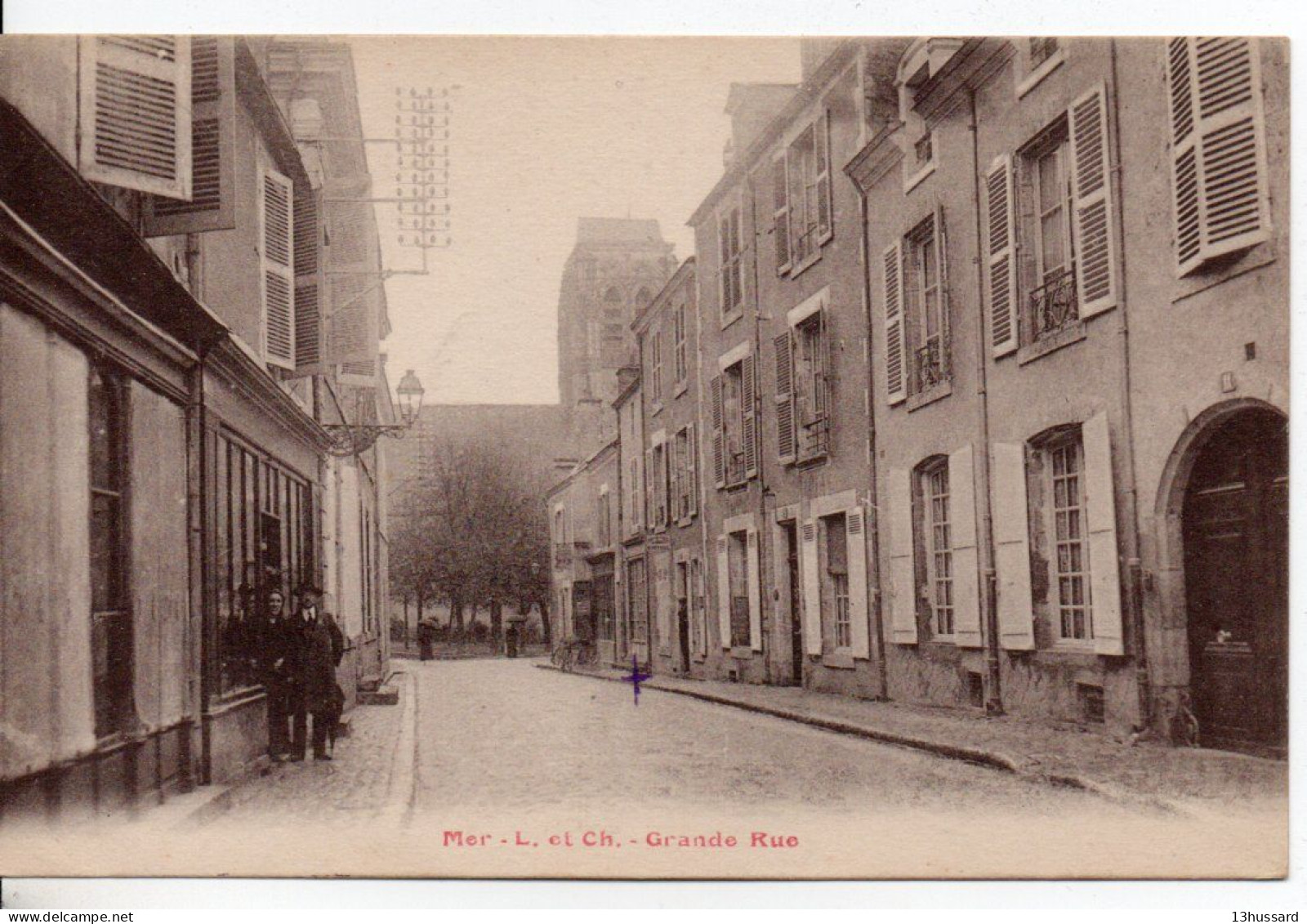 Carte Postale Ancienne Mer - Grande Rue - Mer