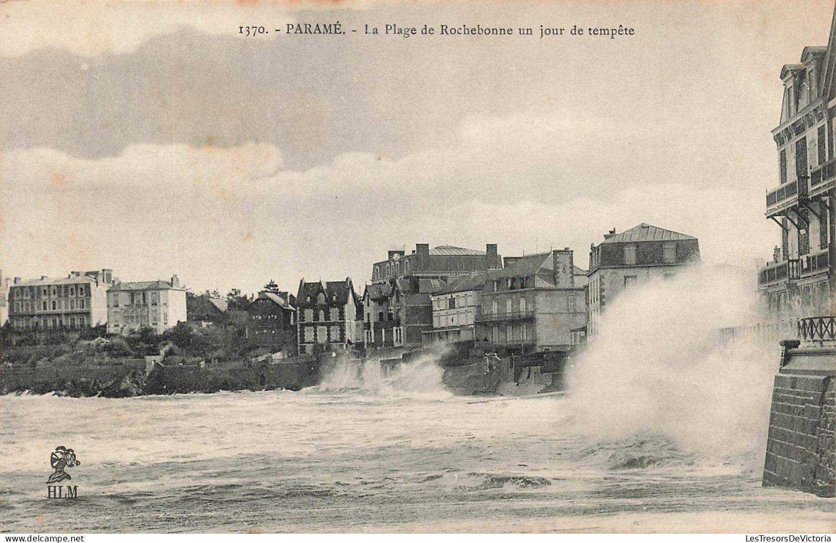 FRANCE - Paramé - Vue De La Plage De Rochebonne Un Jour De Tempête - Vague - La Mer - Carte Postale Ancienne - Parame