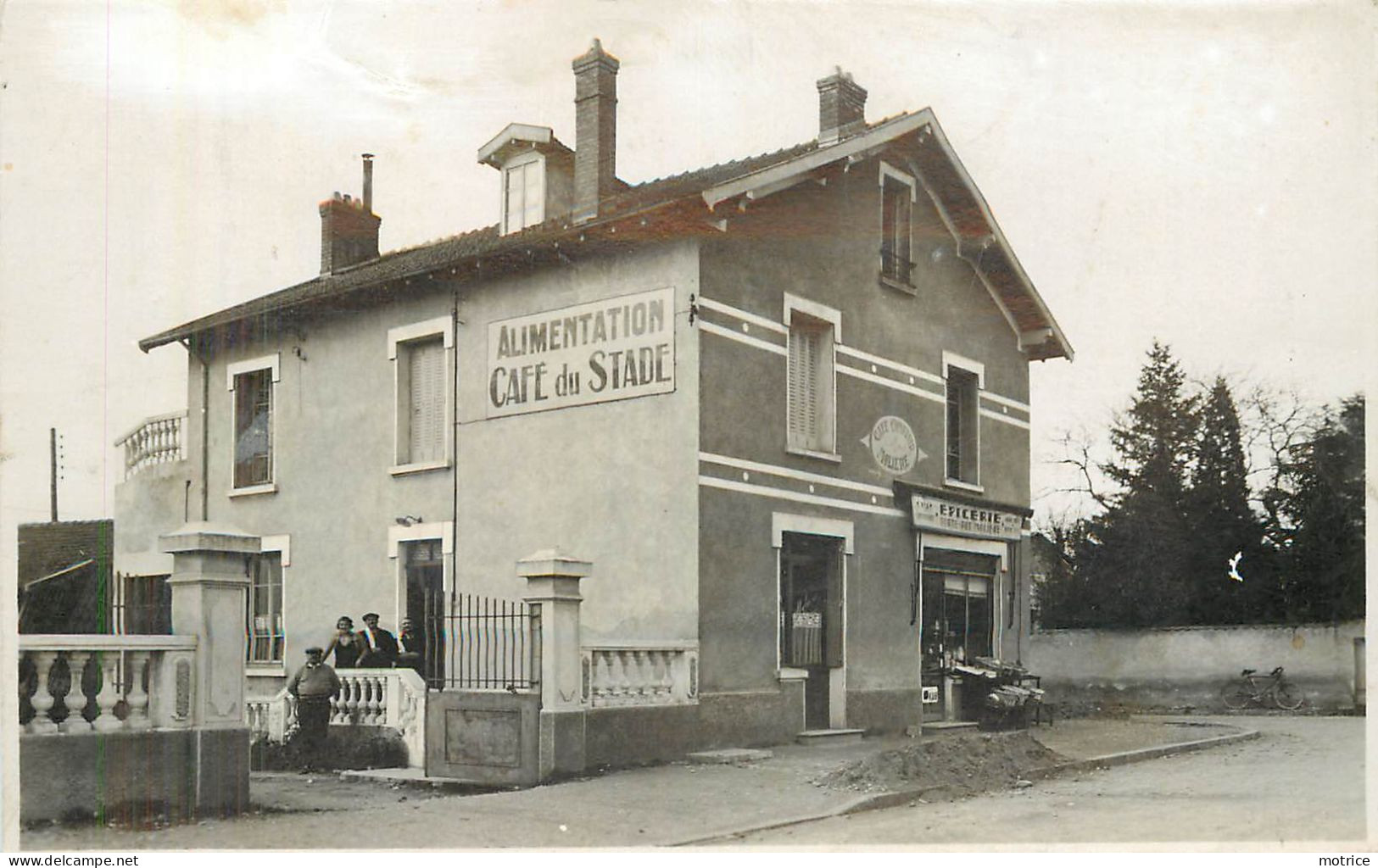 CARTE PHOTO - Alimentation épicerie, Café Du Stade à Localiser. - A Identifier